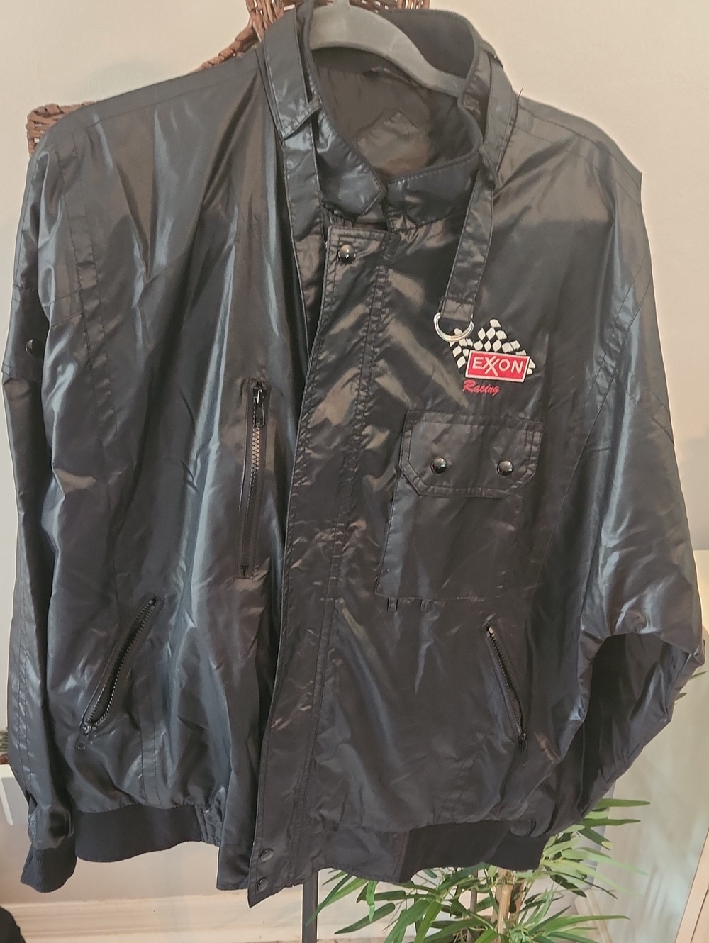 Men's Black Windbreaker Jacket